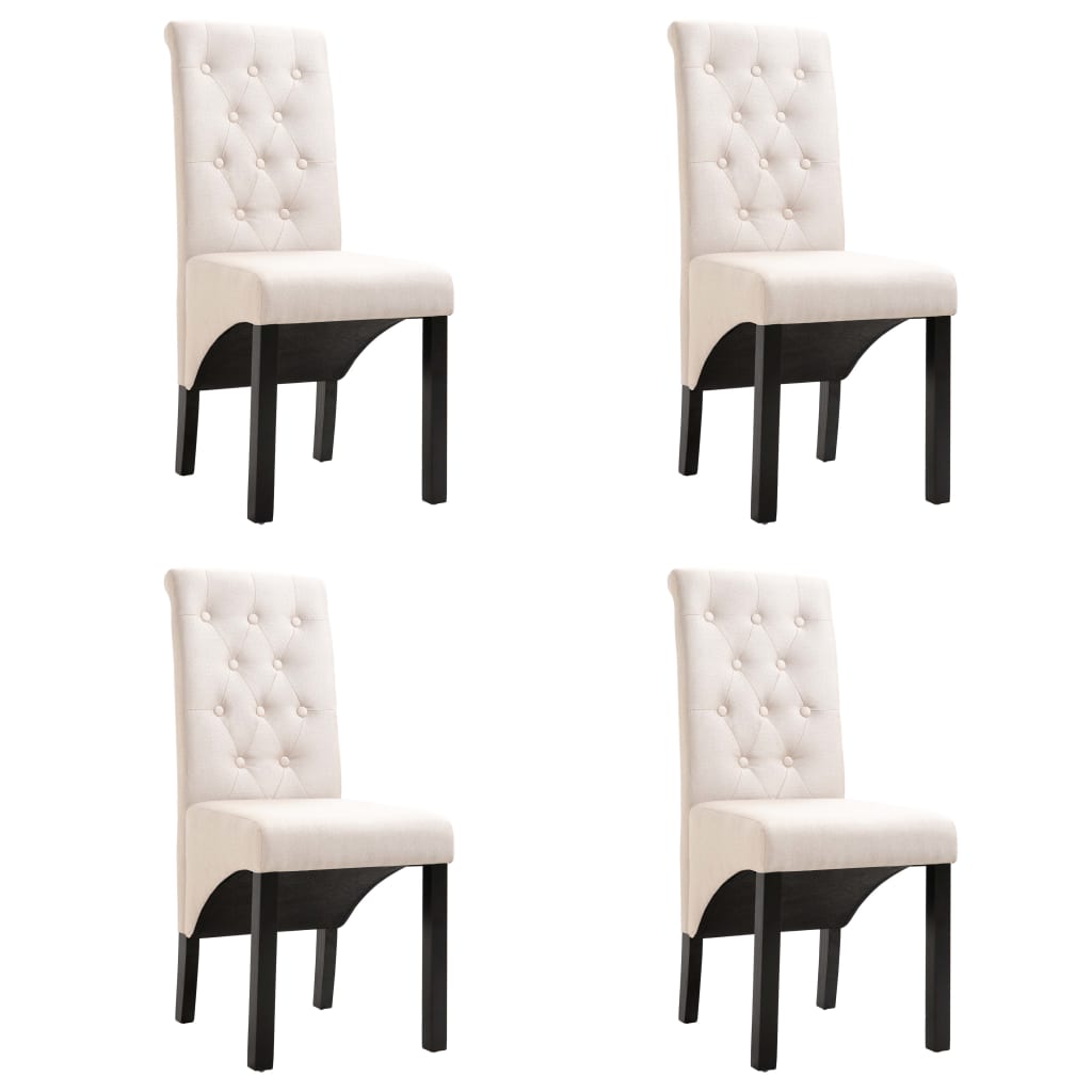 Chaises de salle à manger 6 pcs en tissu