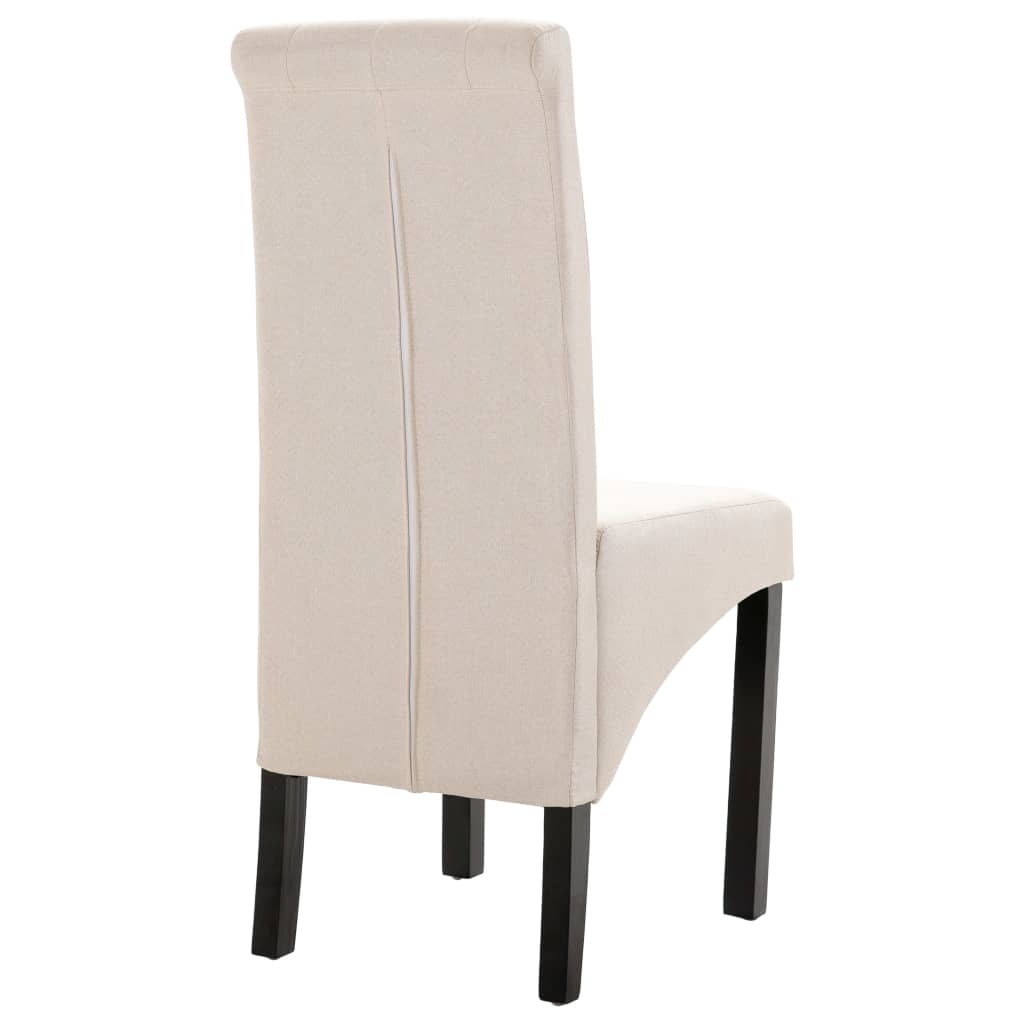 Chaises de salle à manger 6 pcs en tissu