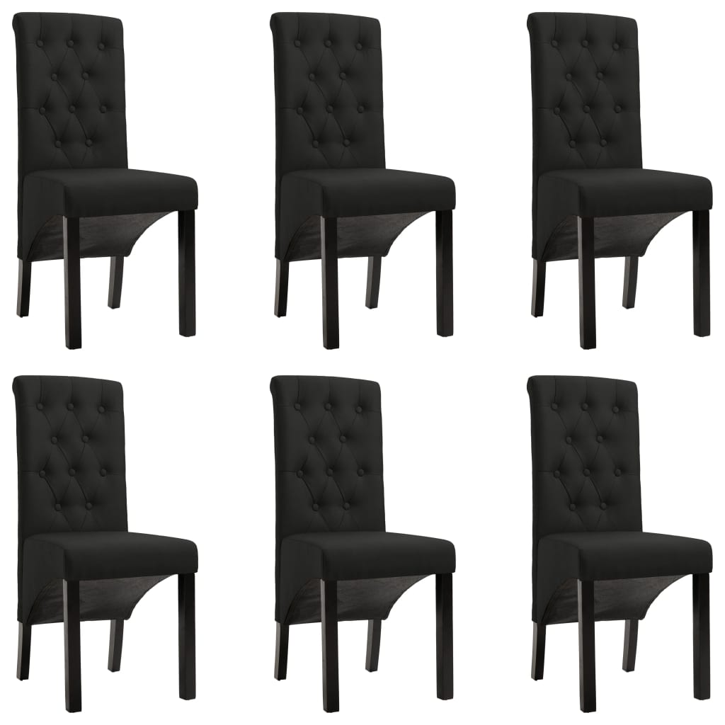 Chaises de salle à manger 6 pcs en tissu