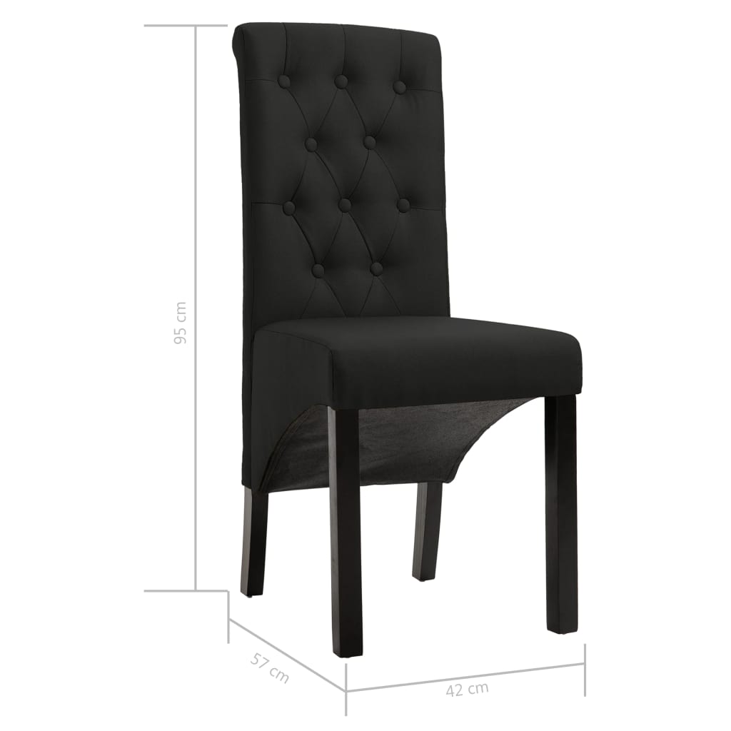 Chaises de salle à manger 6 pcs en tissu