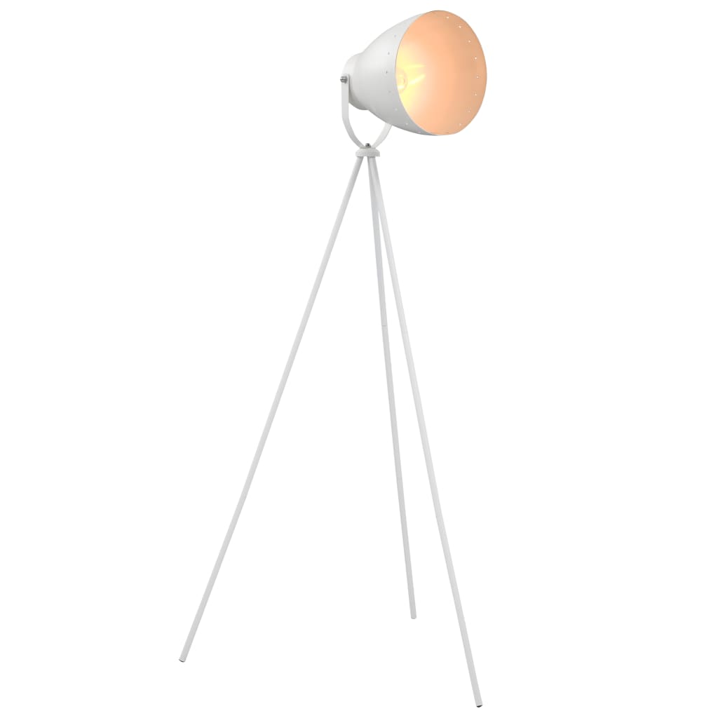 Lampadaire E27 métal blanc