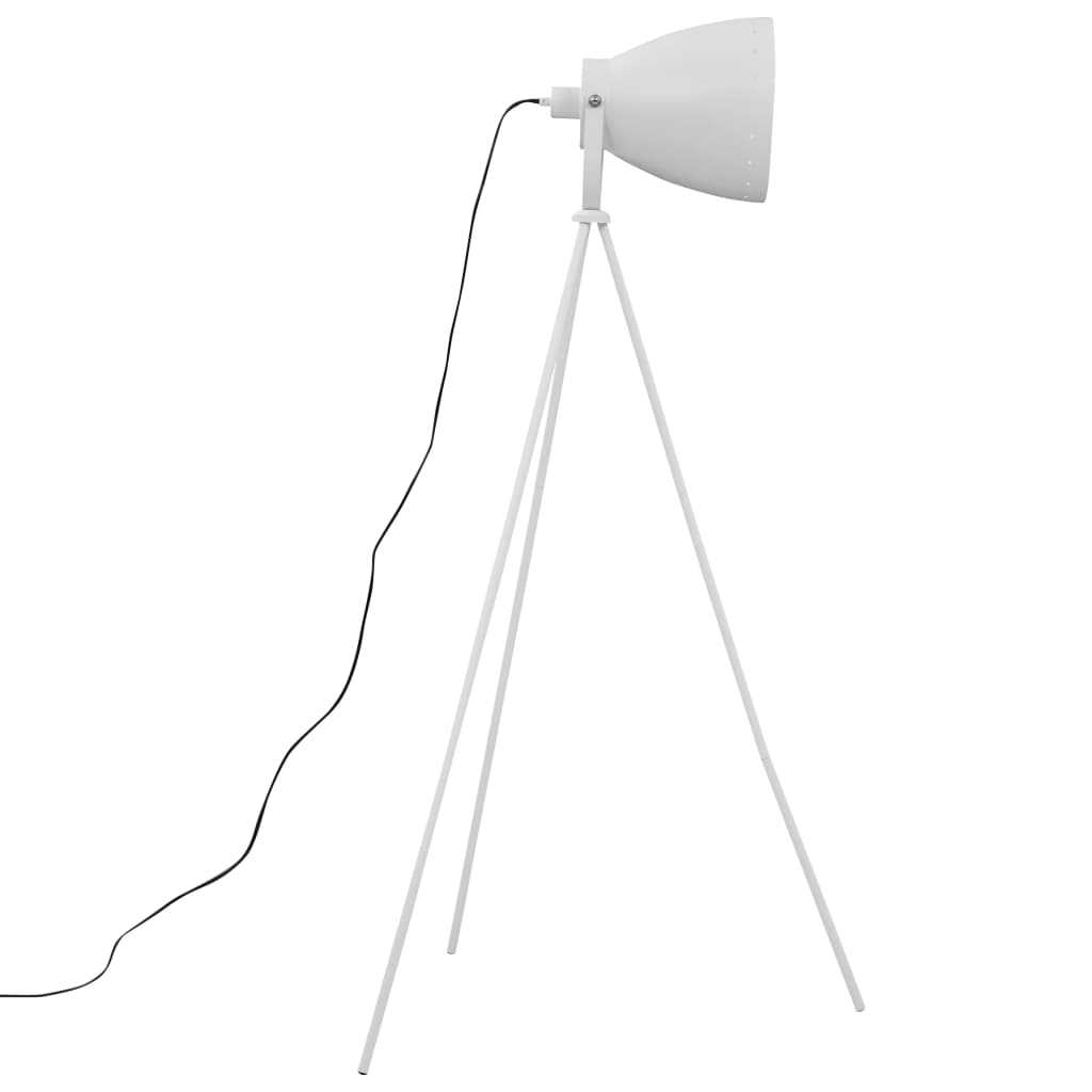 Lampadaire E27 métal blanc