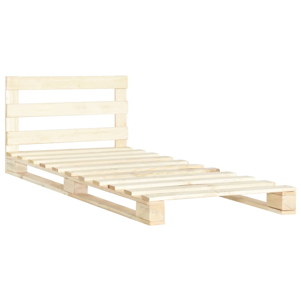 Bedframe pallet massief grenenhout 140x200 cm