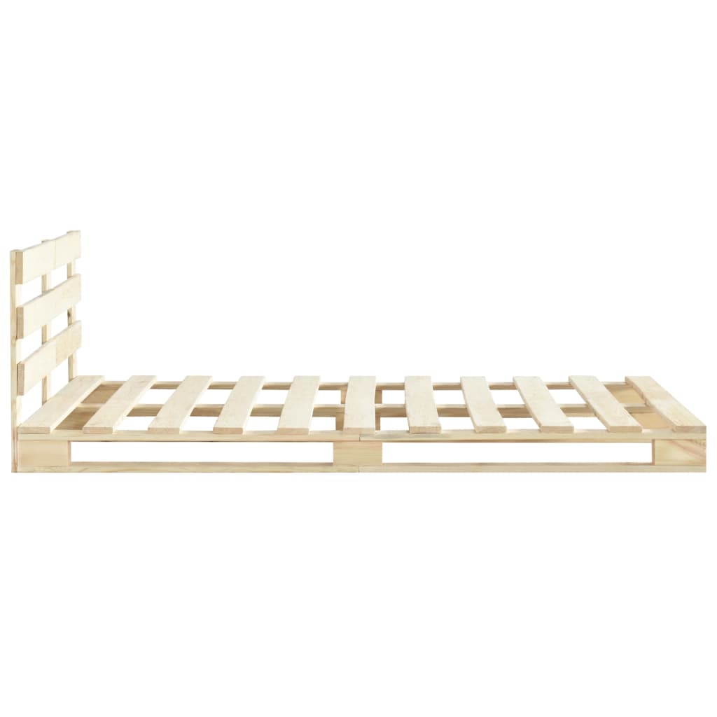 Bedframe pallet massief grenenhout 140x200 cm