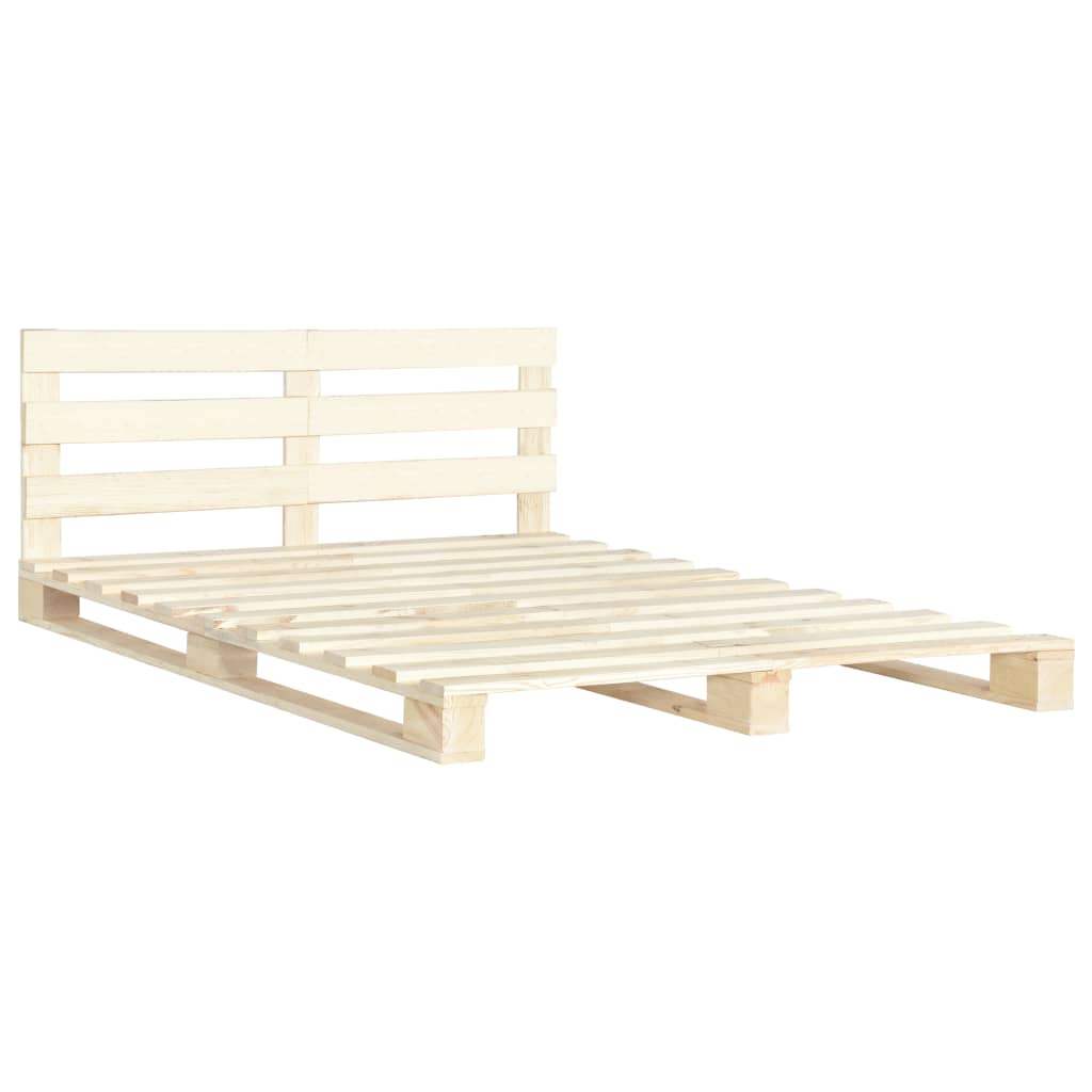 Bedframe pallet massief grenenhout 140x200 cm