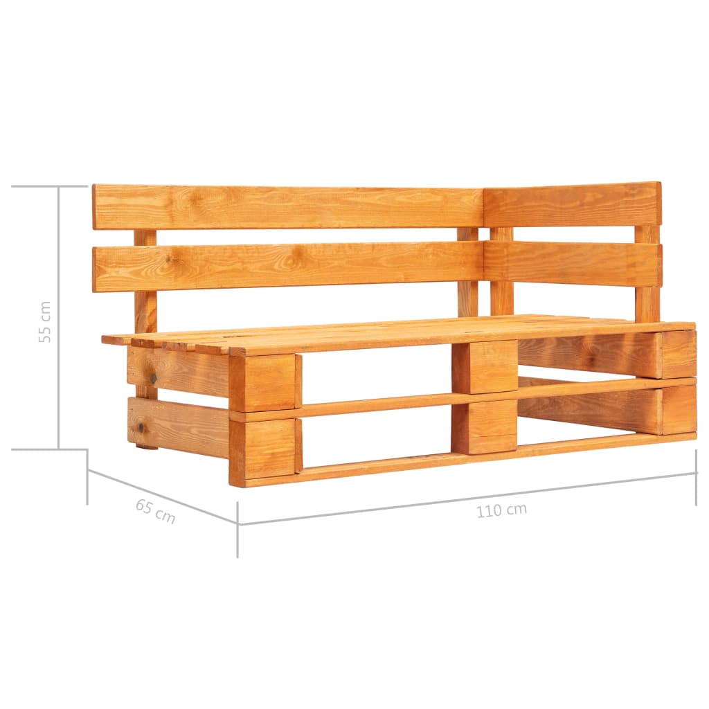 Canapé d'angle de jardin en bois de palette