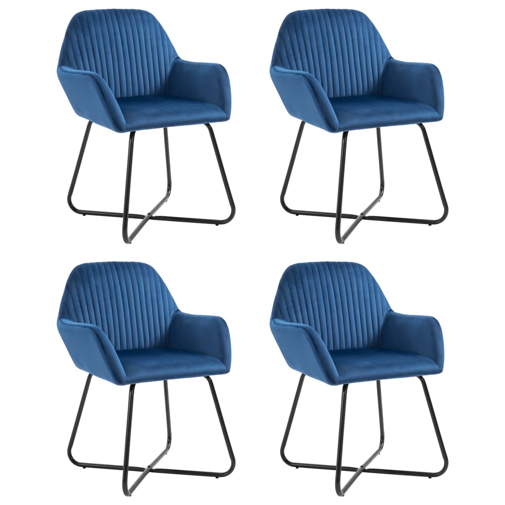 Chaises de salle à manger 2 pcs velours