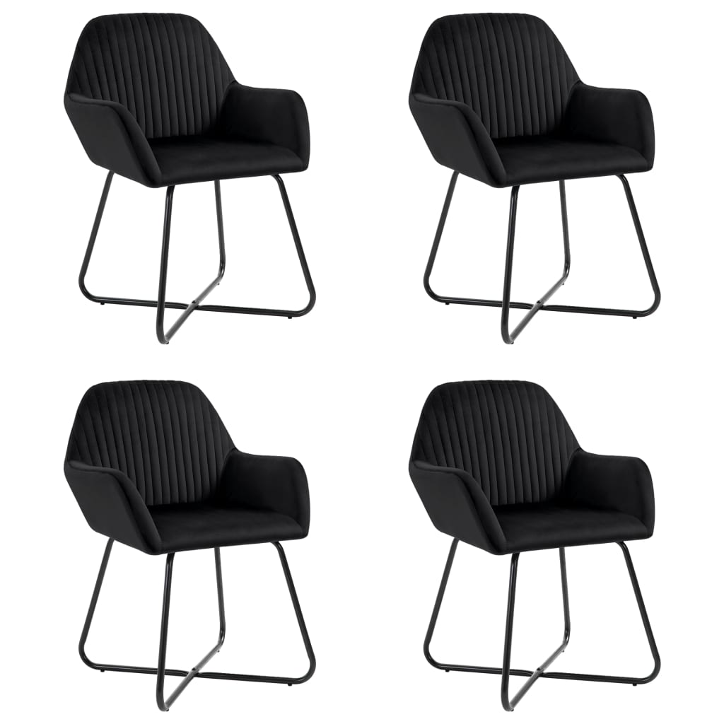 Chaises de salle à manger 2 pcs velours