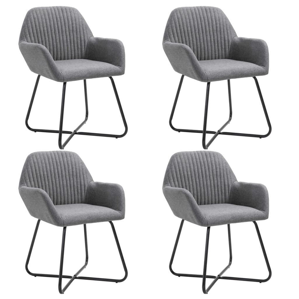 Chaises de salle à manger 2 pcs en tissu