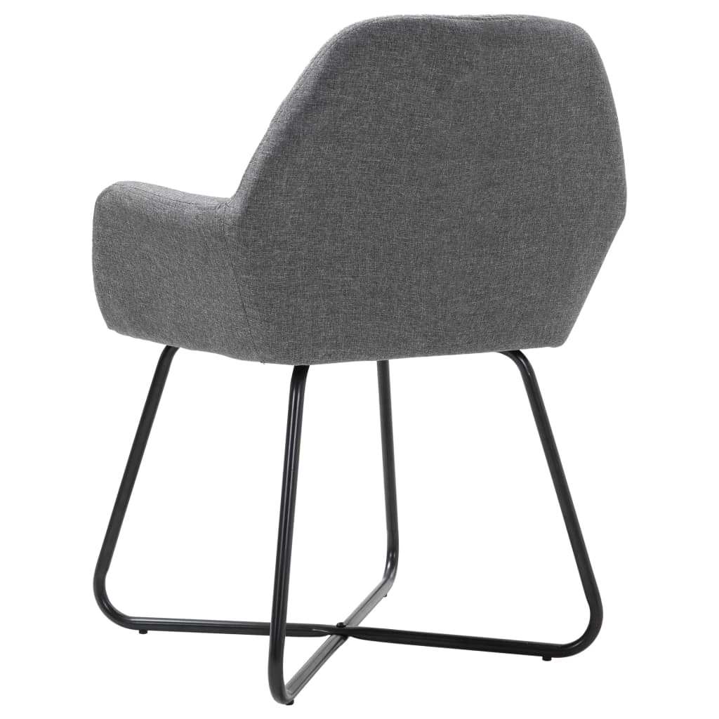 Eetkamerstoelen 4 st stof crèmekleurig