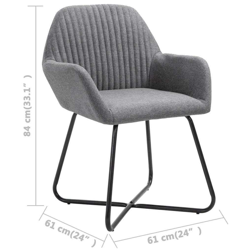 Eetkamerstoelen 2 st stof