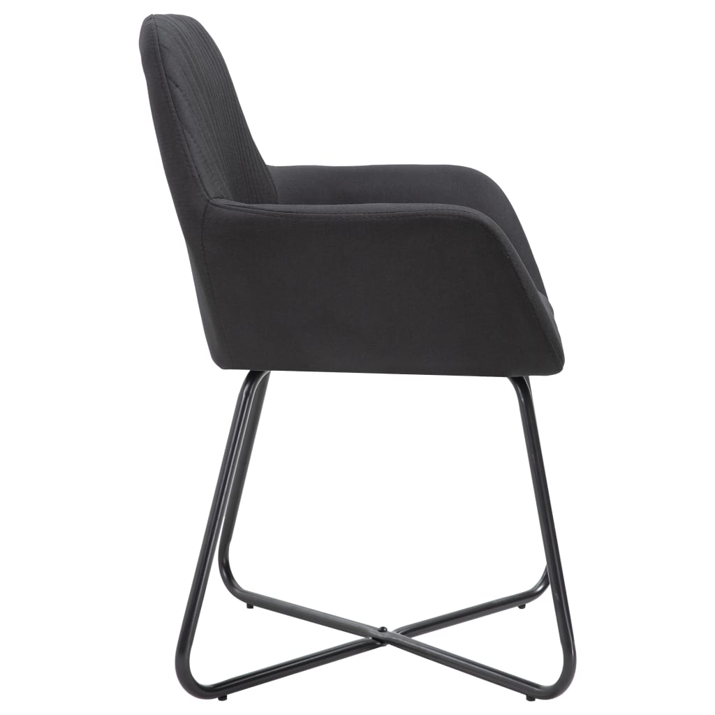 Eetkamerstoelen 4 st stof crèmekleurig