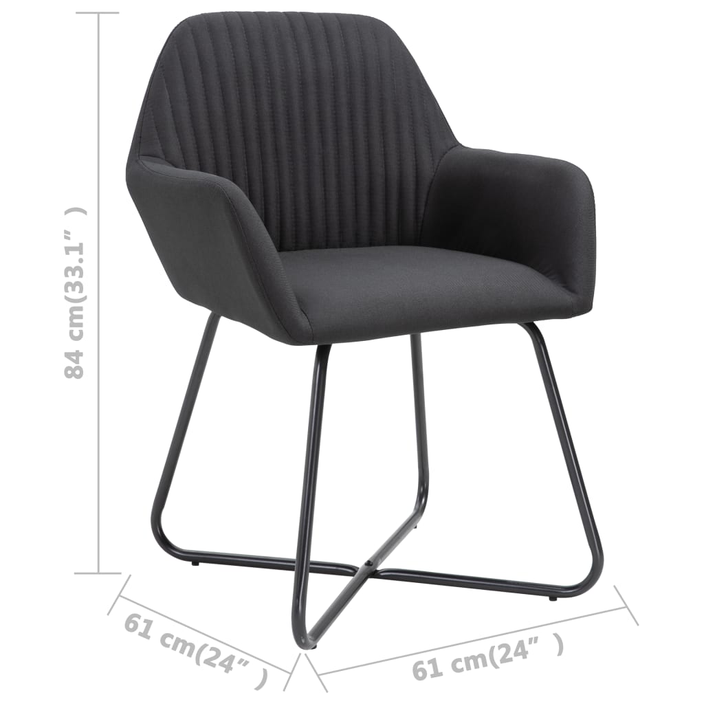 Eetkamerstoelen 2 st stof