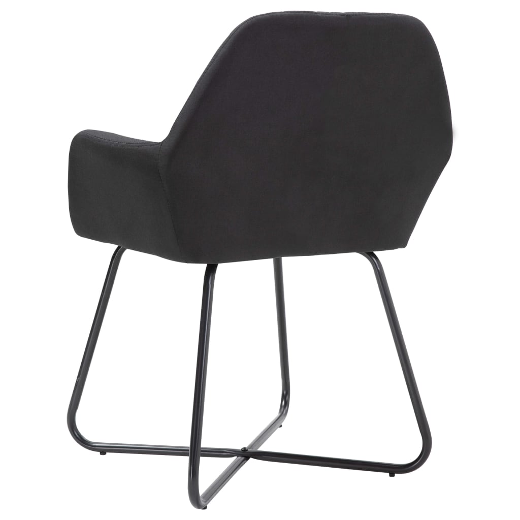 Eetkamerstoelen 4 st stof crèmekleurig