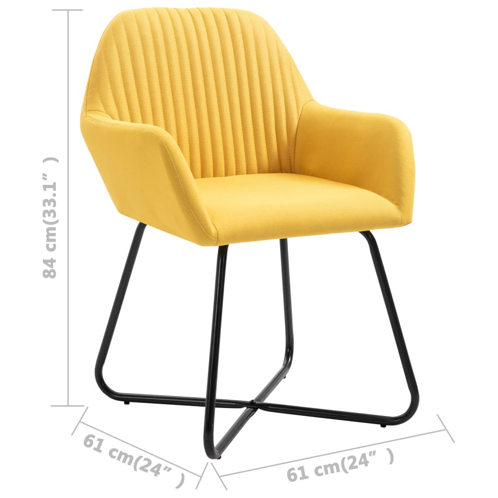 Eetkamerstoelen 2 st stof