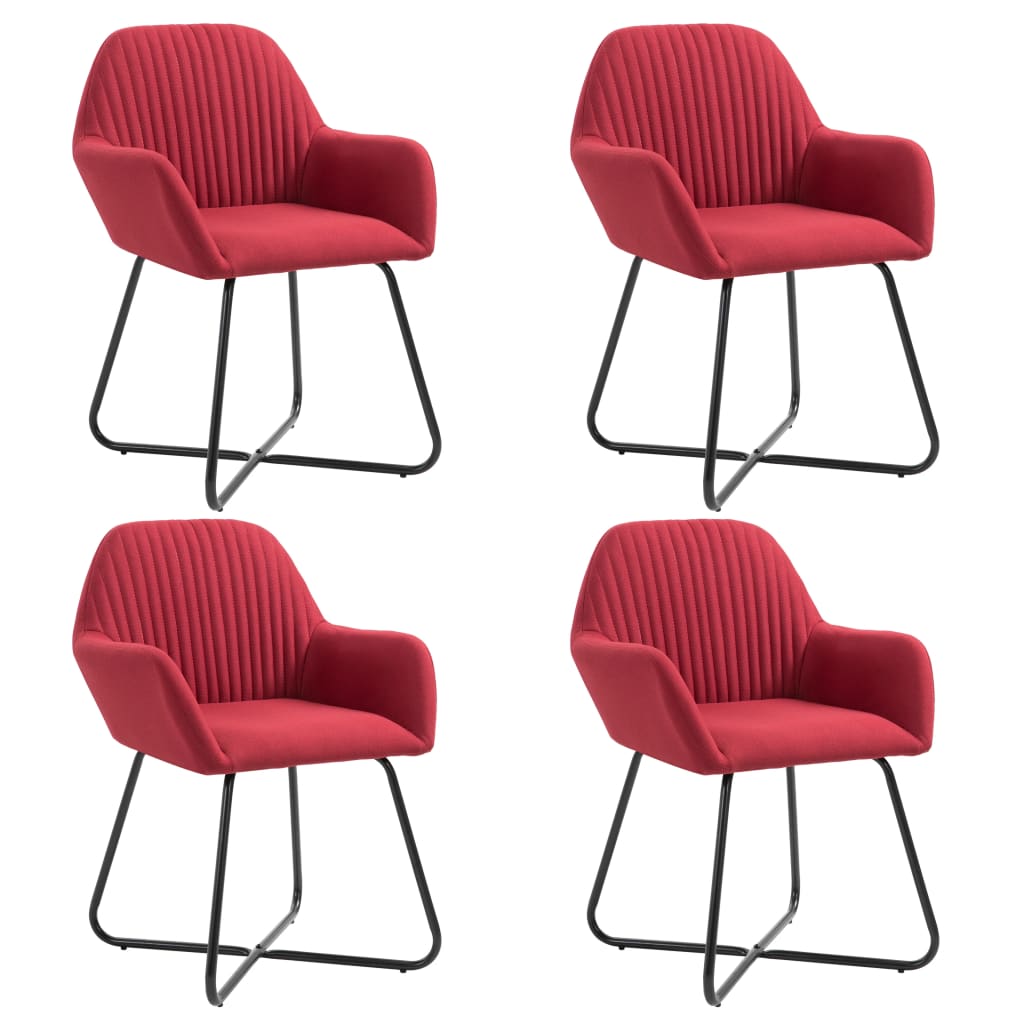 Chaises de salle à manger 2 pcs en tissu