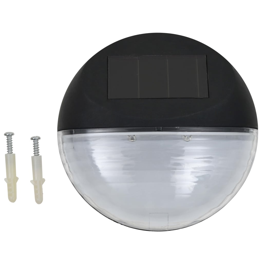 Solarwandlampen LED 24 st rond zilverkleurig