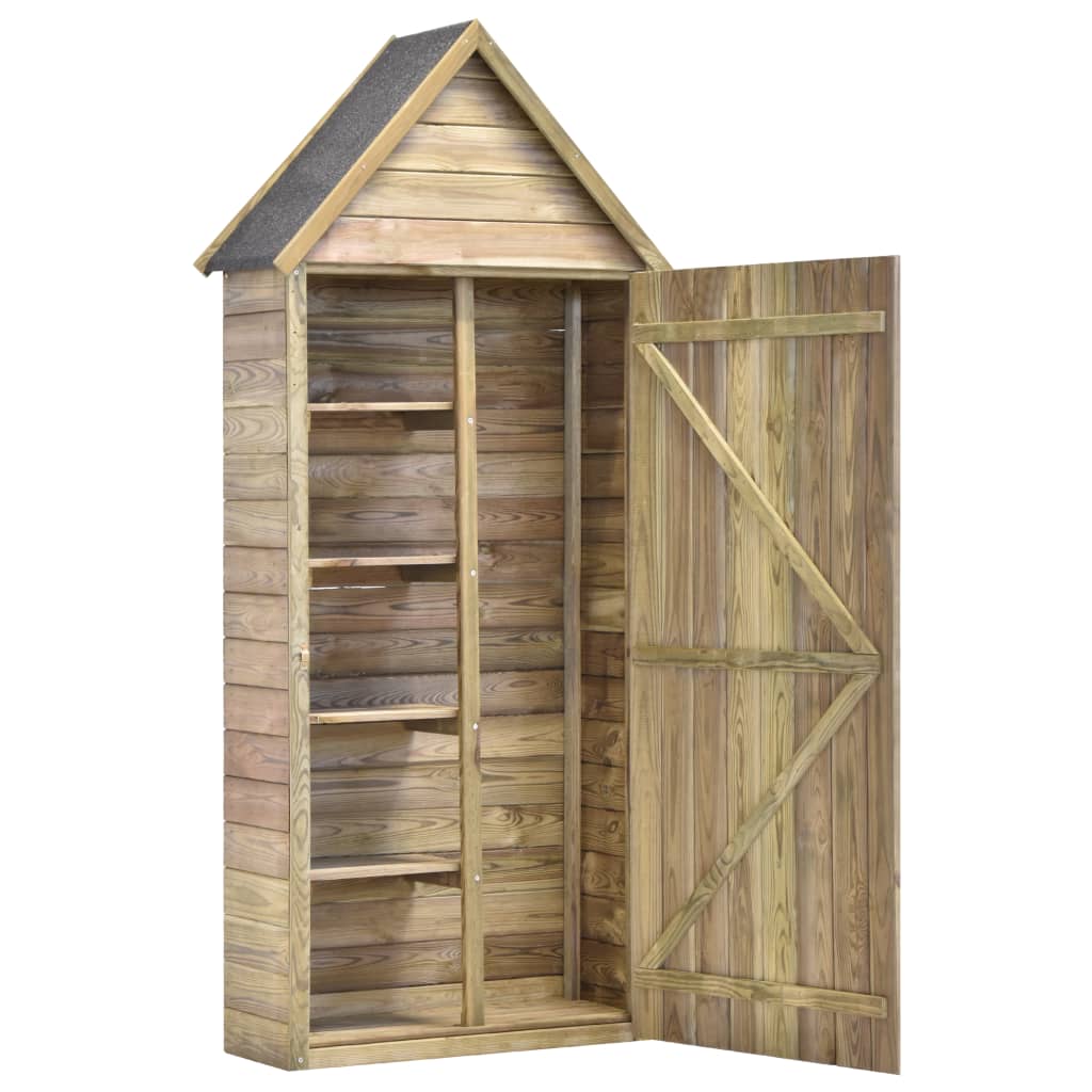 Abri de jardin avec porte 107x107x220 cm bois de pin imprégné