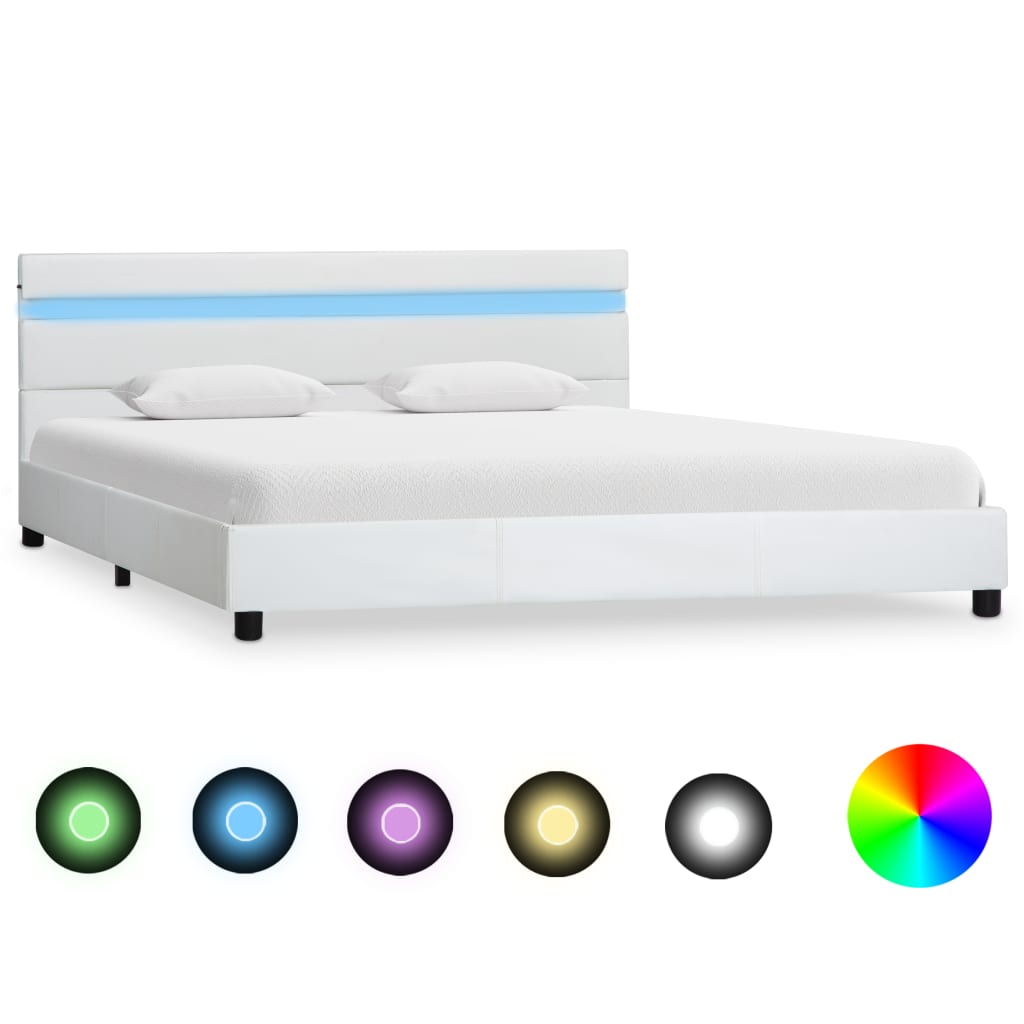 Bedframe met LED stof 140x200 cm