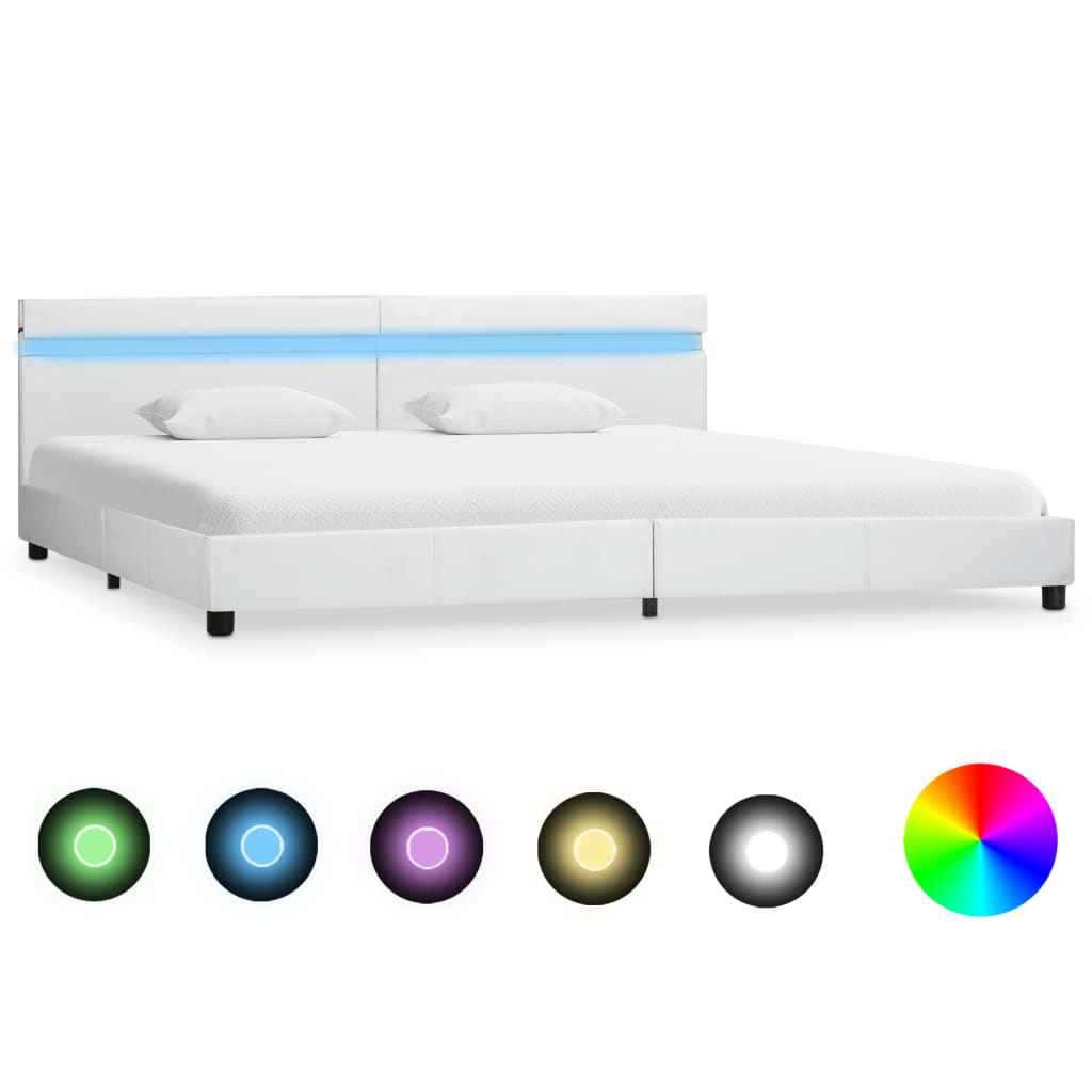 Bedframe met LED stof 140x200 cm