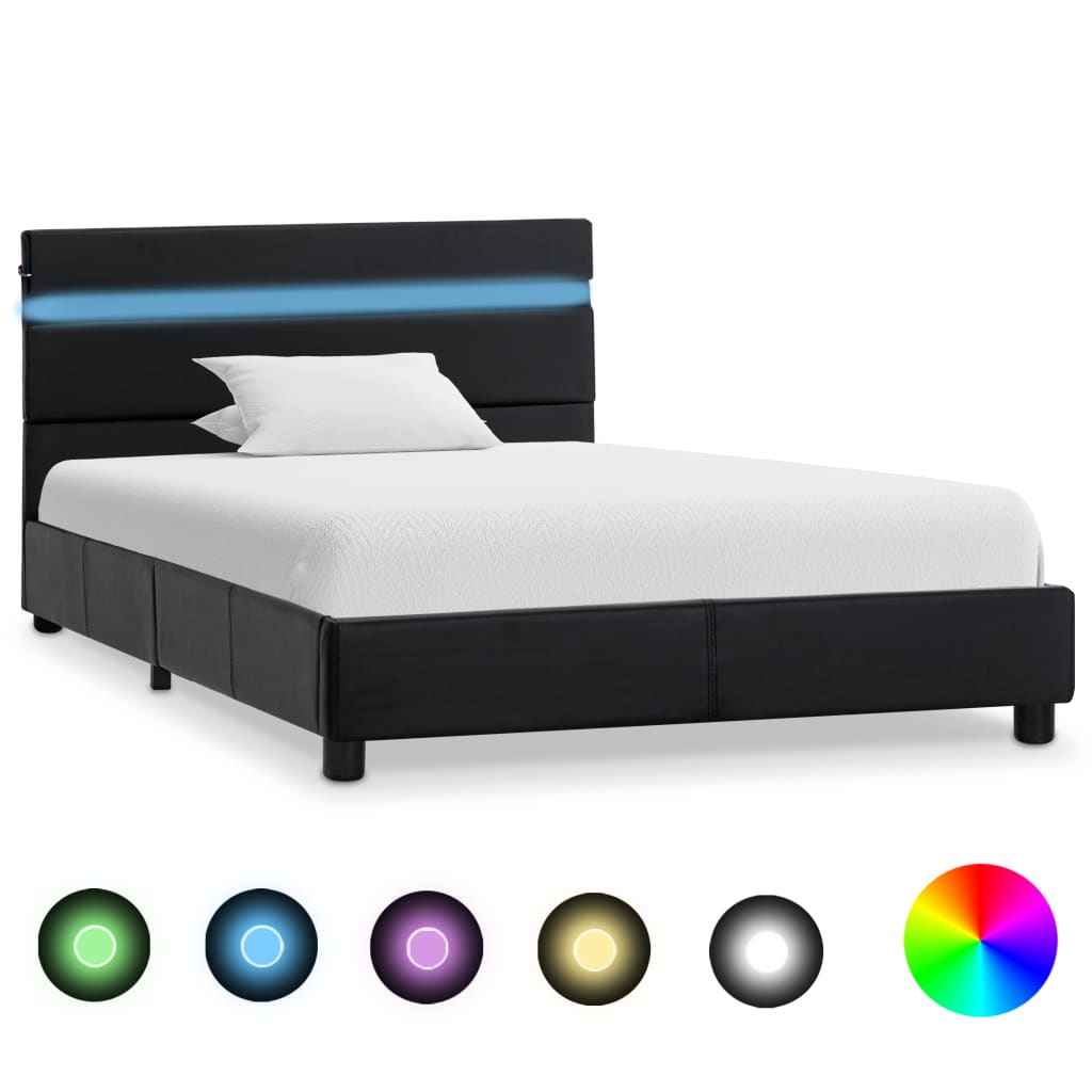 Bedframe met LED kunstleer 180x200 cm