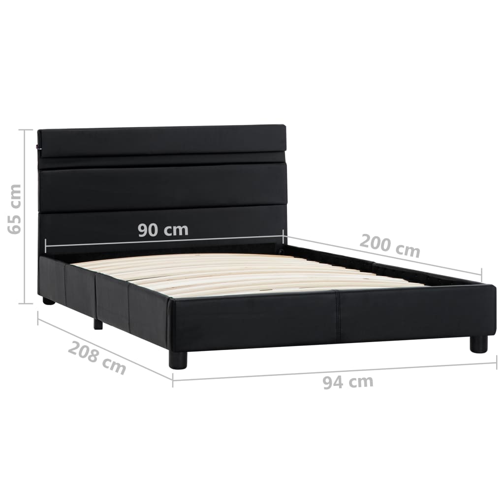 Bedframe met LED kunstleer 180x200 cm