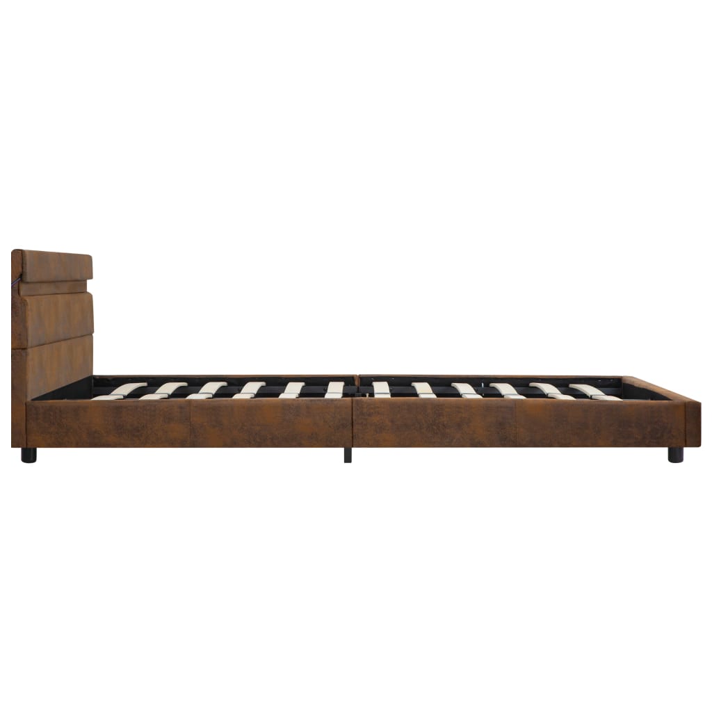 Bedframe met LED kunstleer 180x200 cm