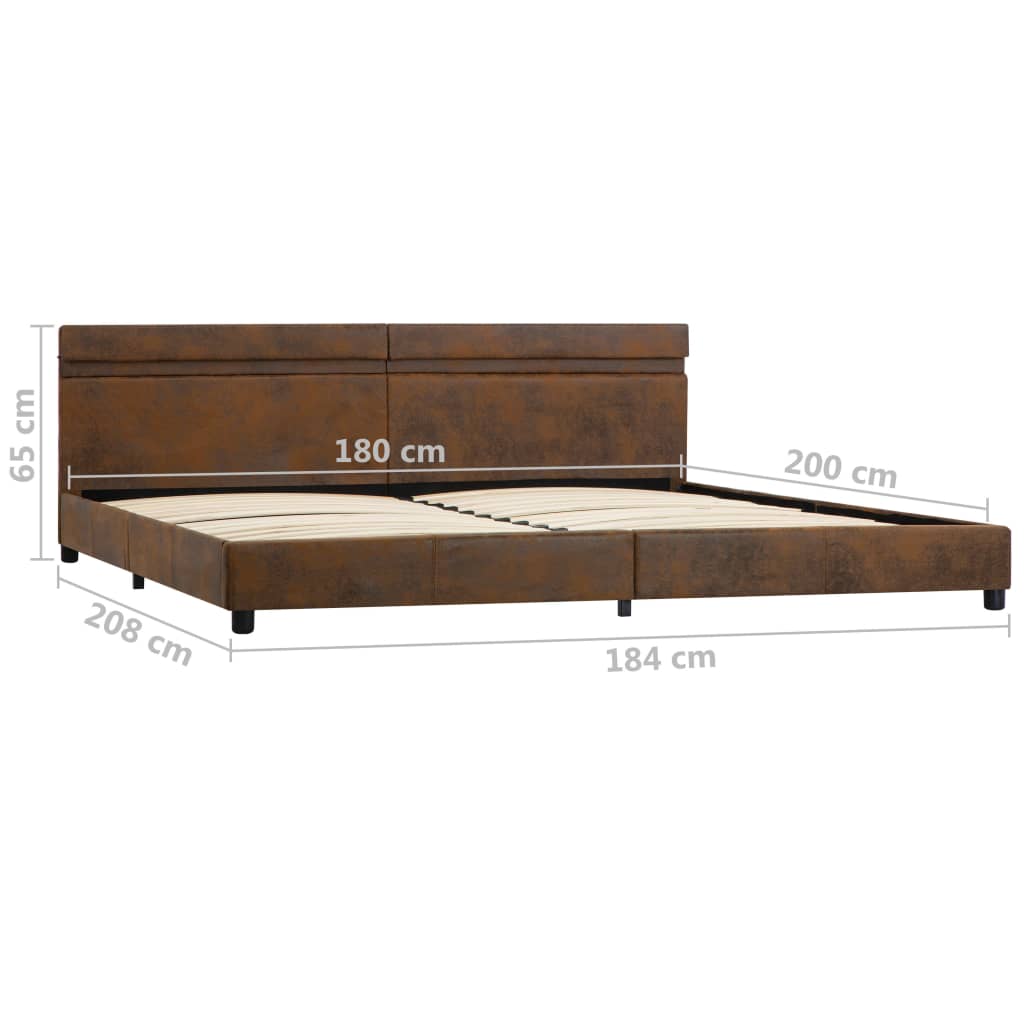 Bedframe met LED kunstleer 180x200 cm