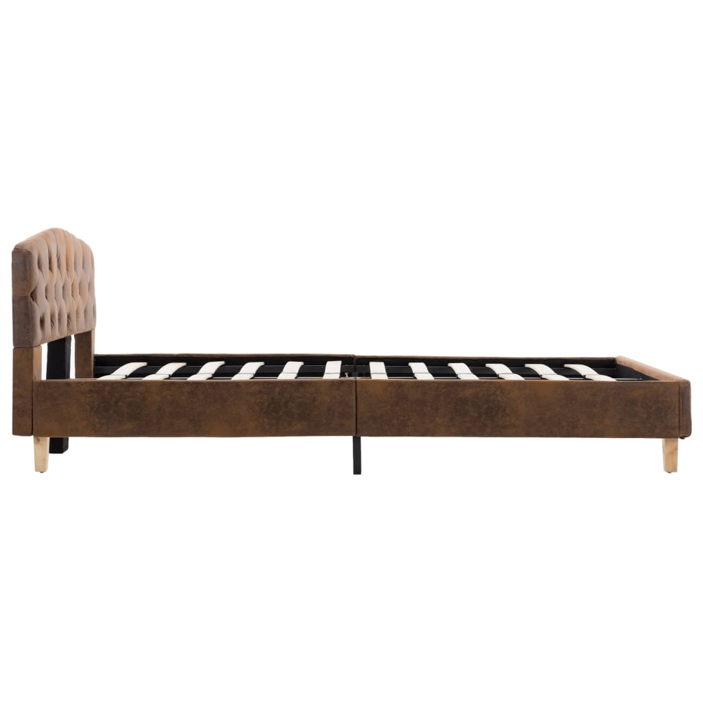 Bedframe kunstsuède 90x200 cm