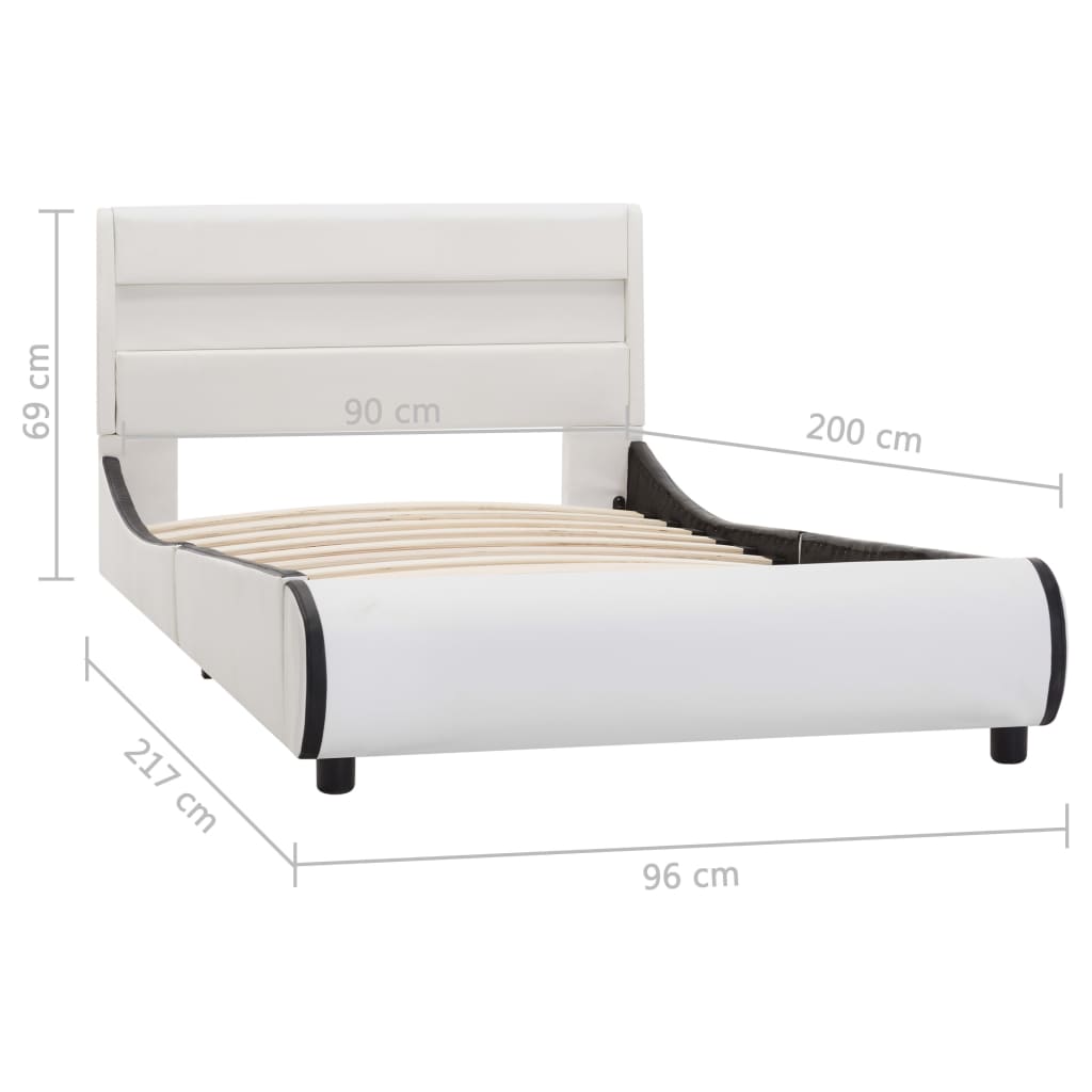 Bedframe met LED kunstleer 180x200 cm