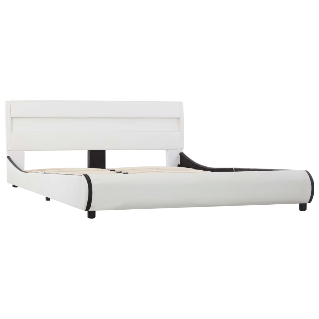 Bedframe met LED kunstleer 160x200 cm