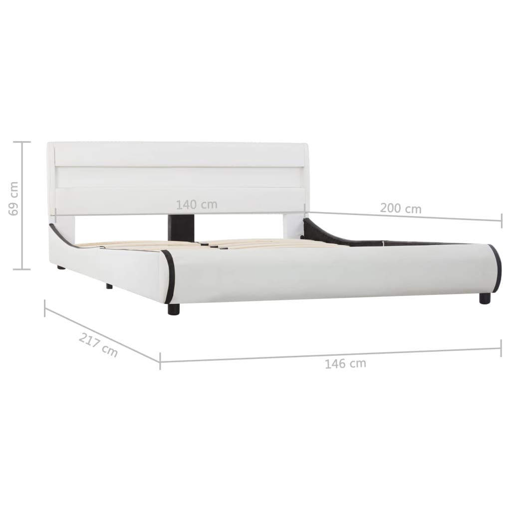 Bedframe met LED kunstleer 160x200 cm