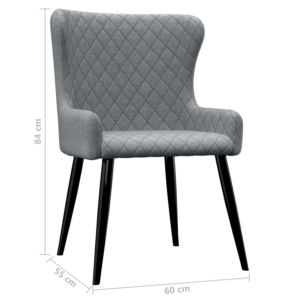 Chaises de salle à manger 6 pcs en tissu