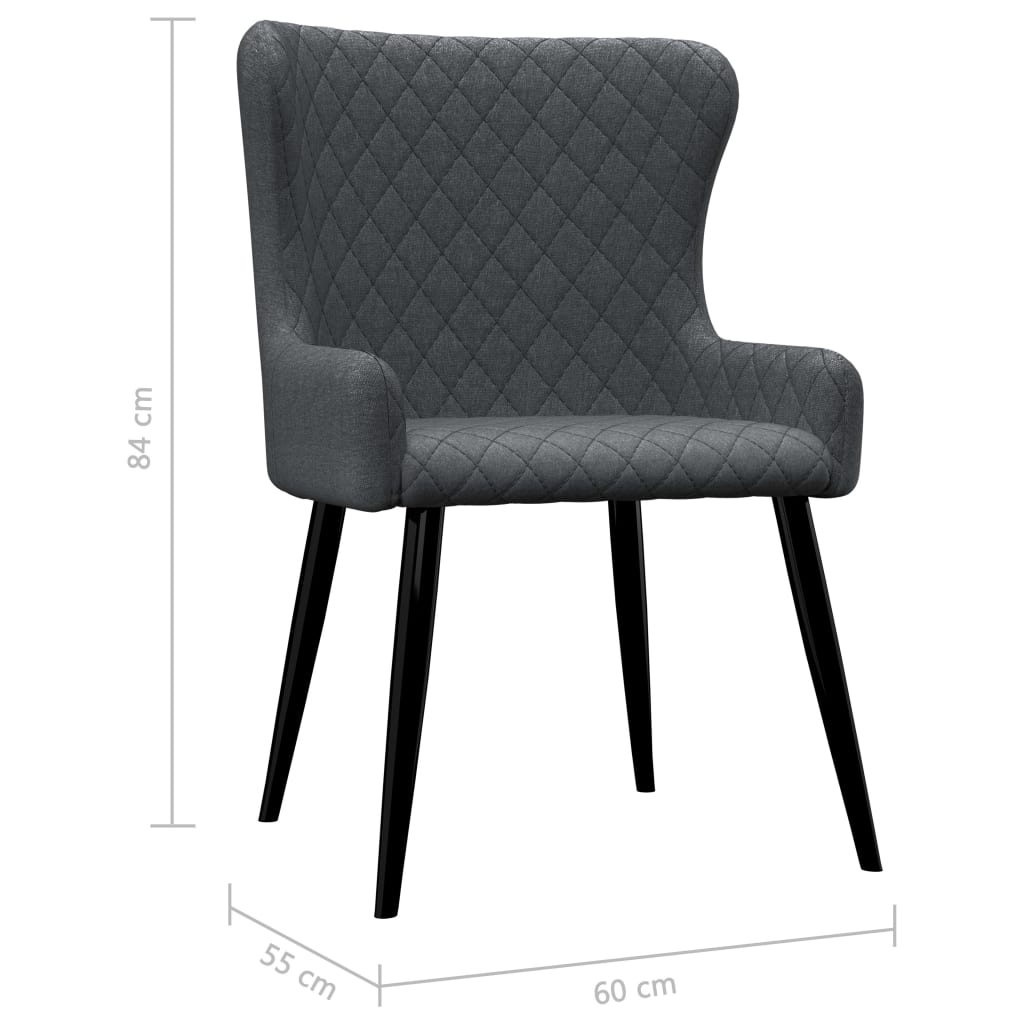 Chaises de salle à manger 6 pcs en tissu