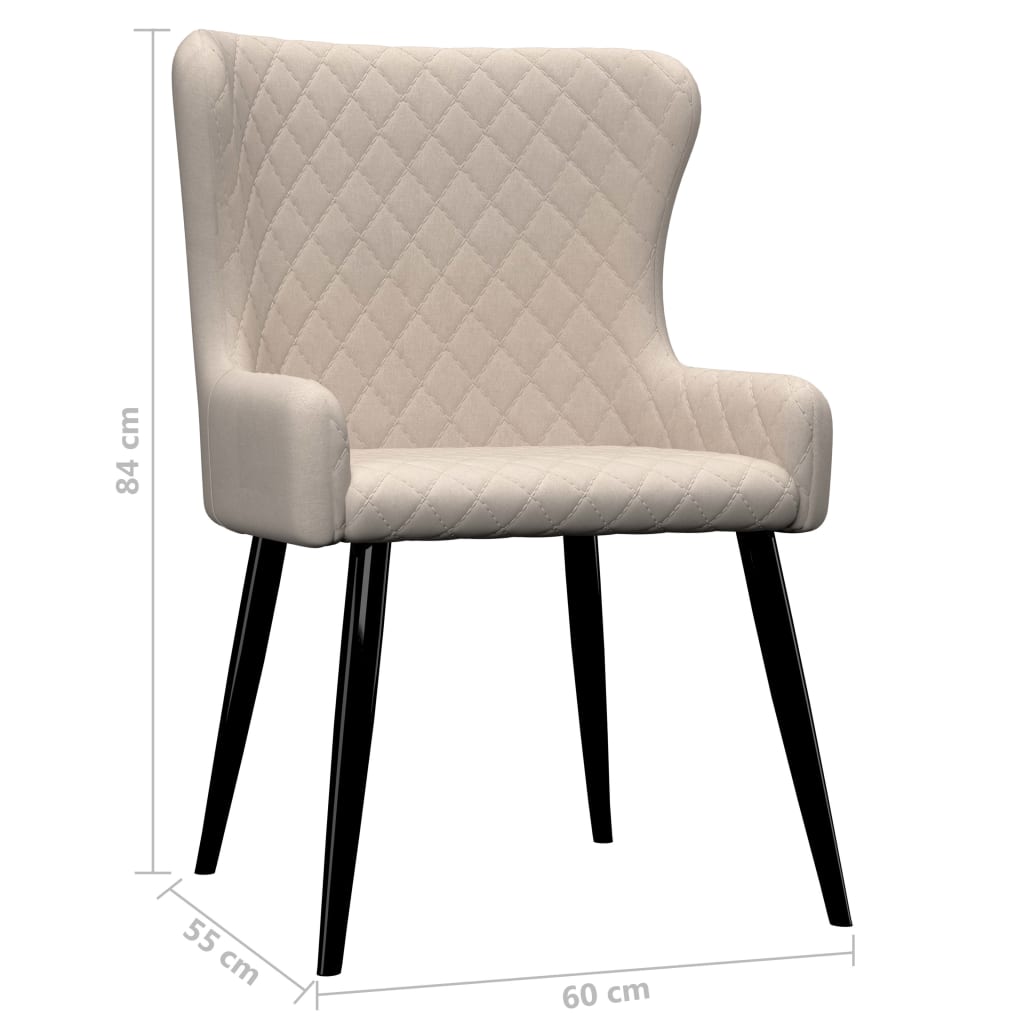 Chaises de salle à manger 6 pcs en tissu