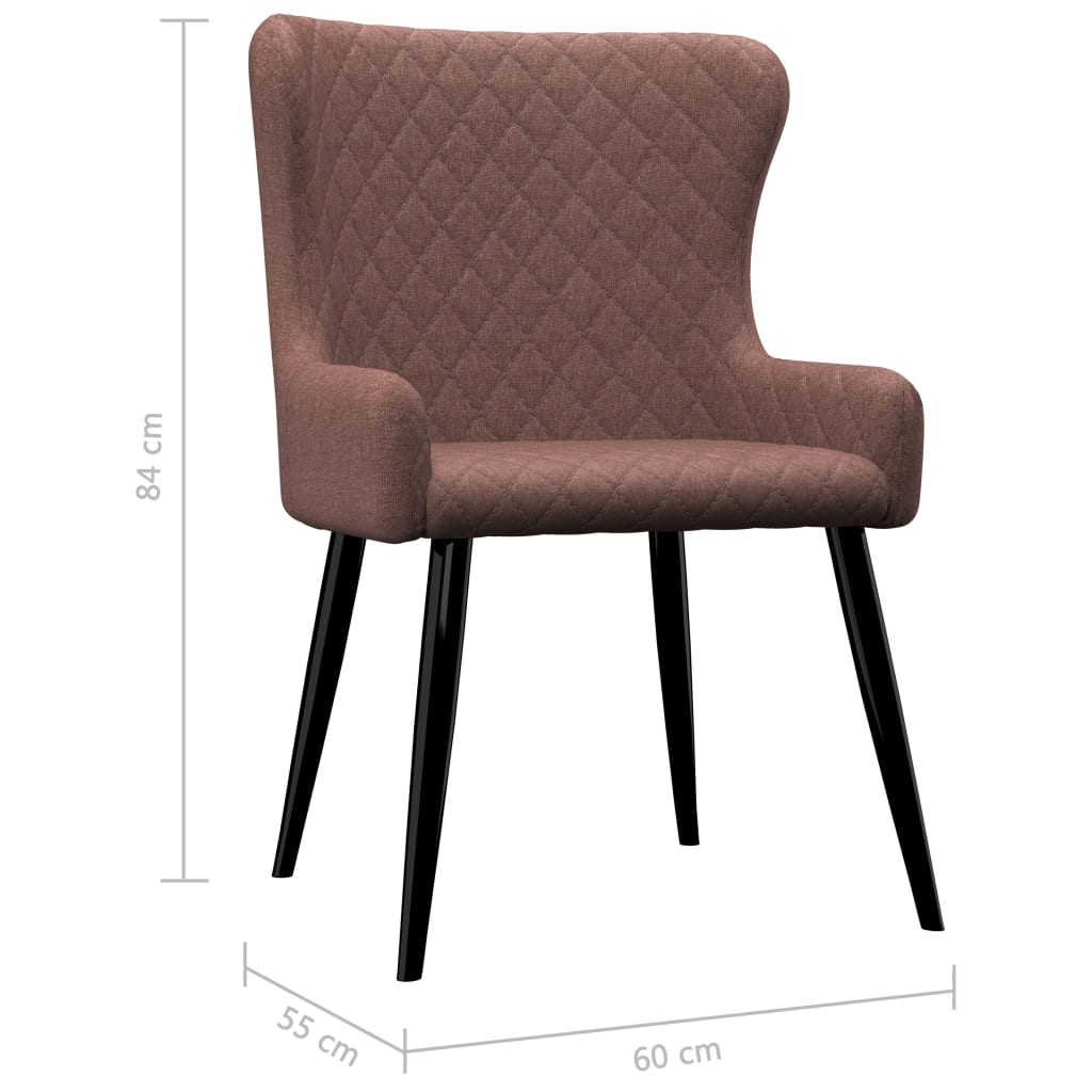 Chaises de salle à manger 6 pcs en tissu