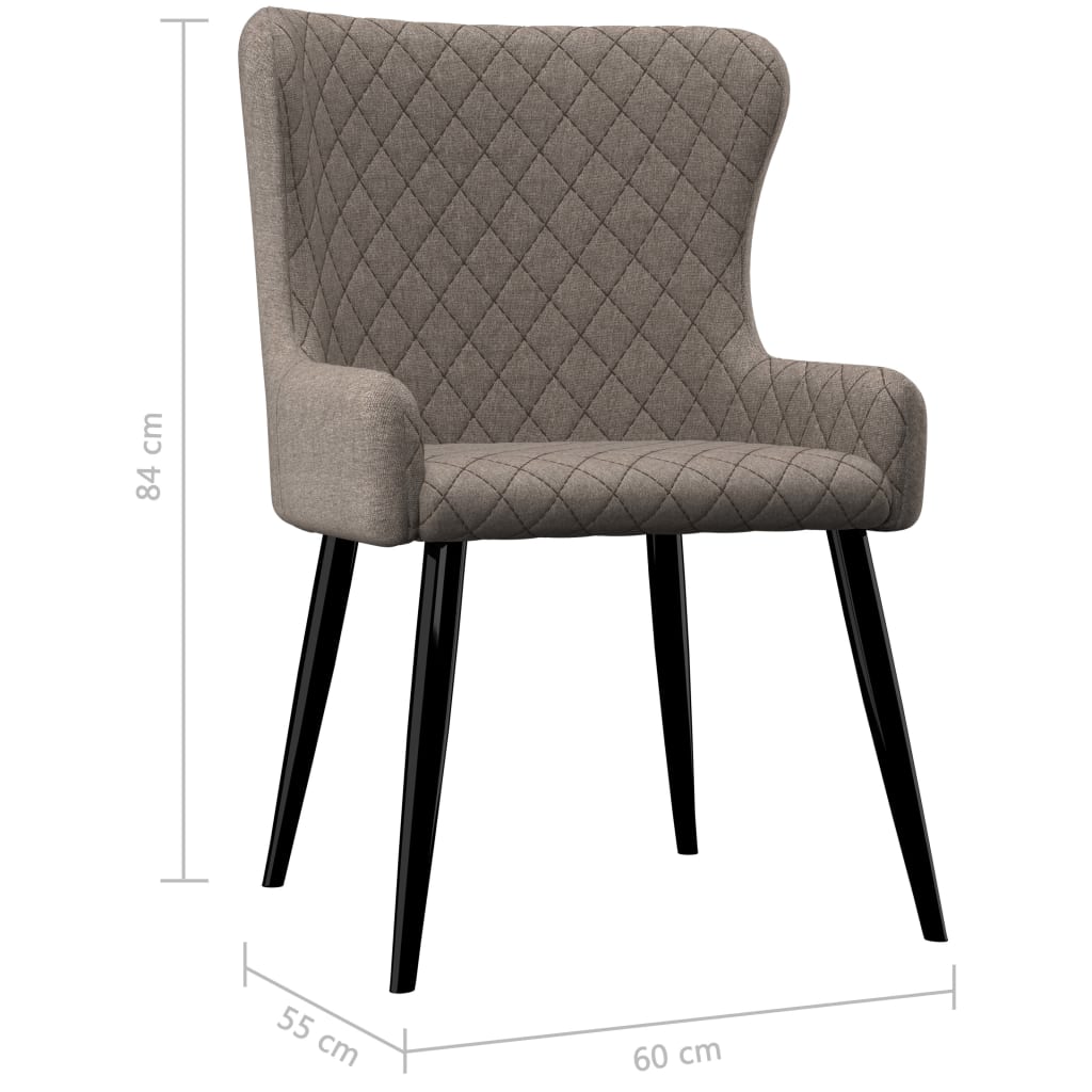 Chaises de salle à manger 6 pcs en tissu