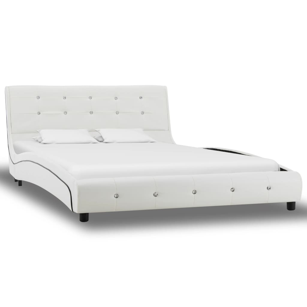 Bed met traagschuim matras kunstleer 160x200 cm