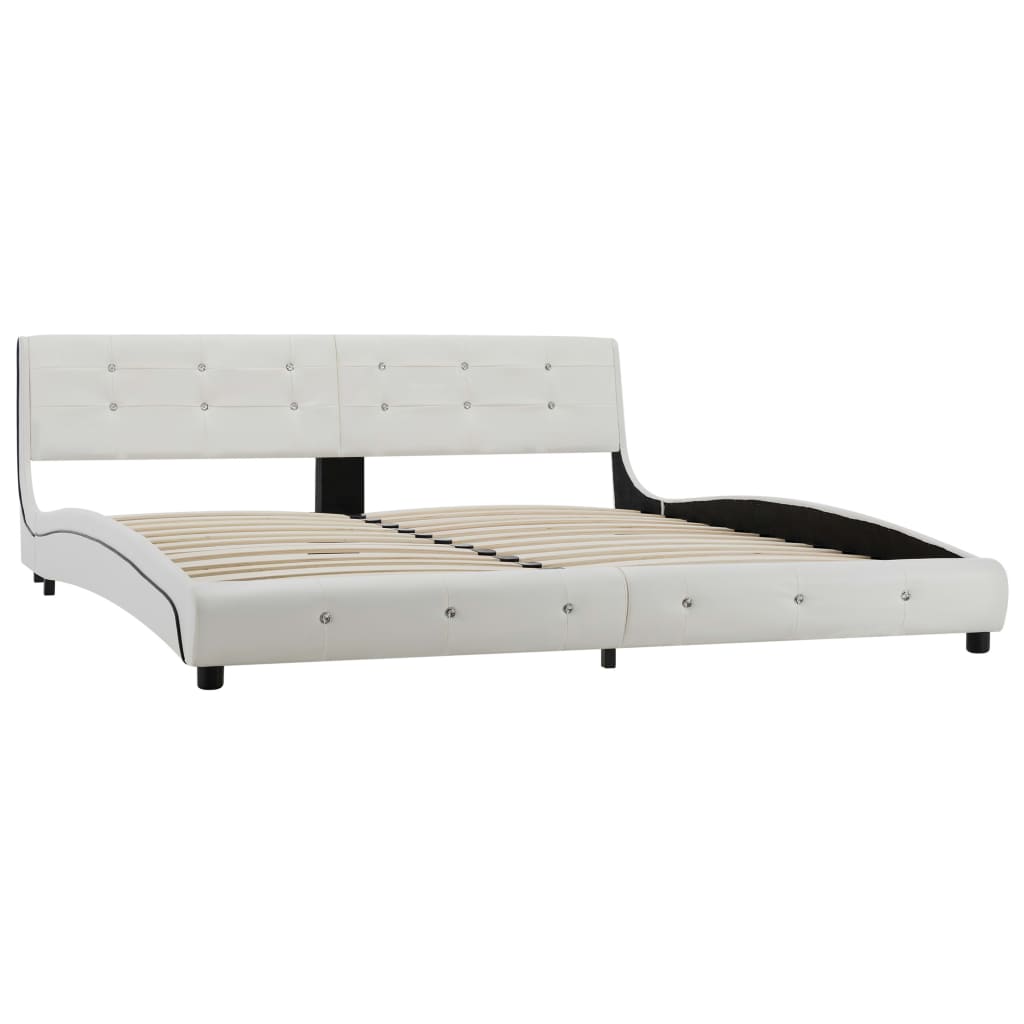 Bed met traagschuim matras kunstleer 160x200 cm