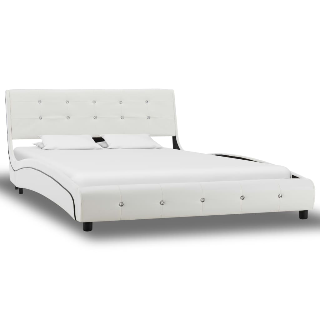 Bed met matras kunstleer 140x200 cm