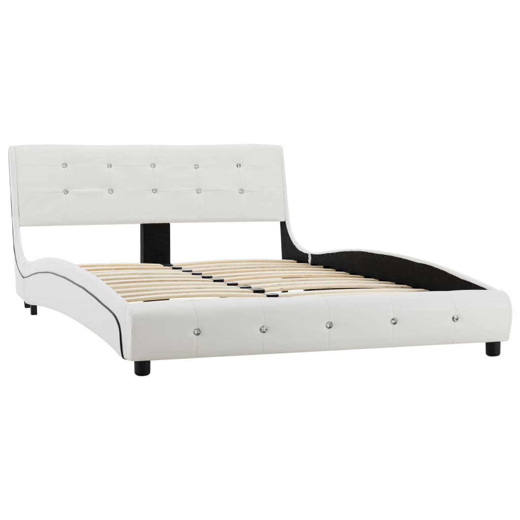 Bed met matras kunstleer 140x200 cm