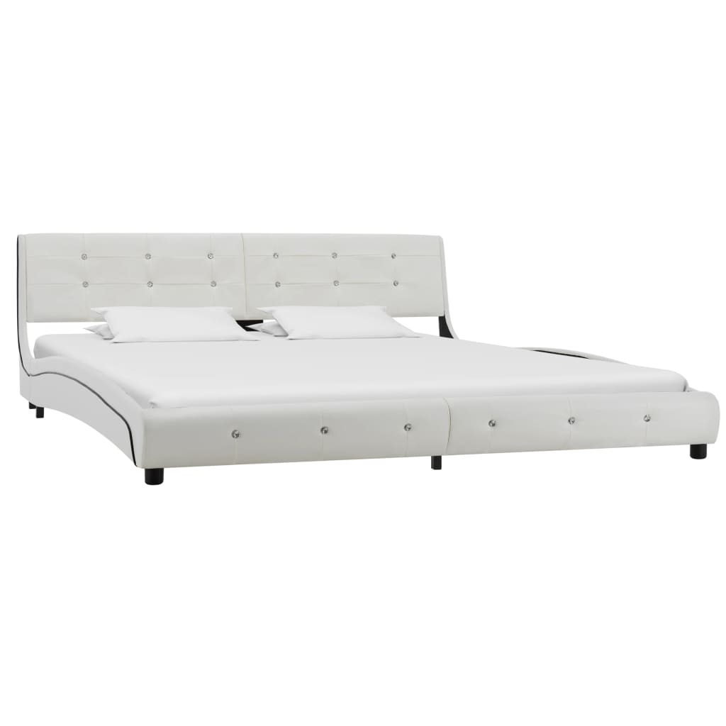 Bed met matras kunstleer 140x200 cm