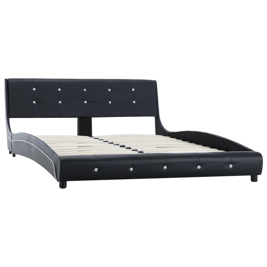 Bed met matras kunstleer 140x200 cm