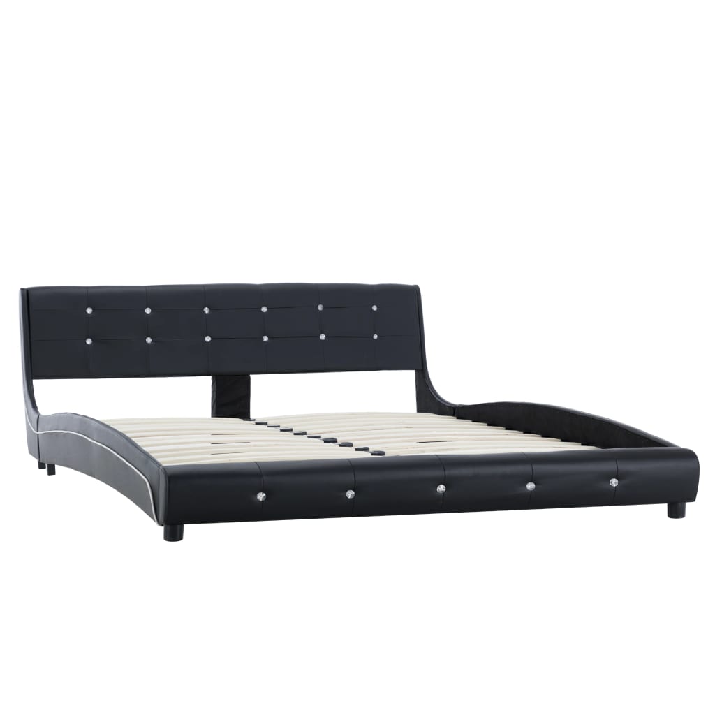 Bed met matras kunstleer 140x200 cm