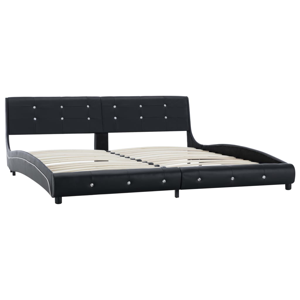 Bed met matras kunstleer 140x200 cm