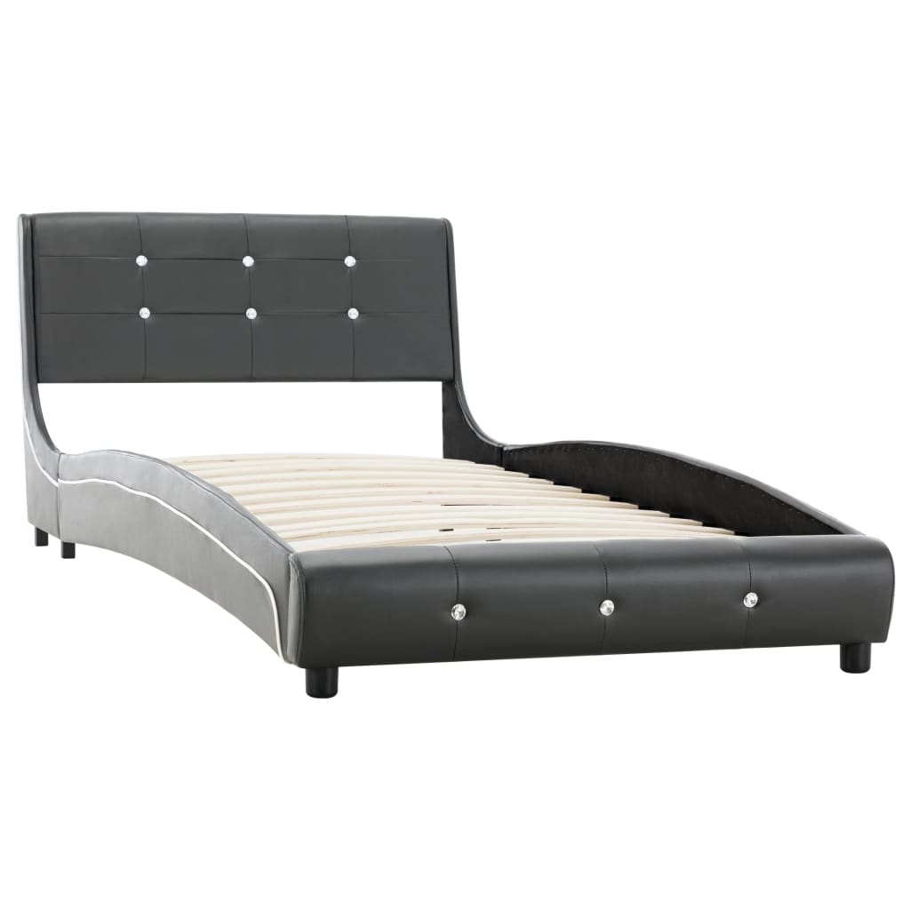 Bed met matras kunstleer 140x200 cm