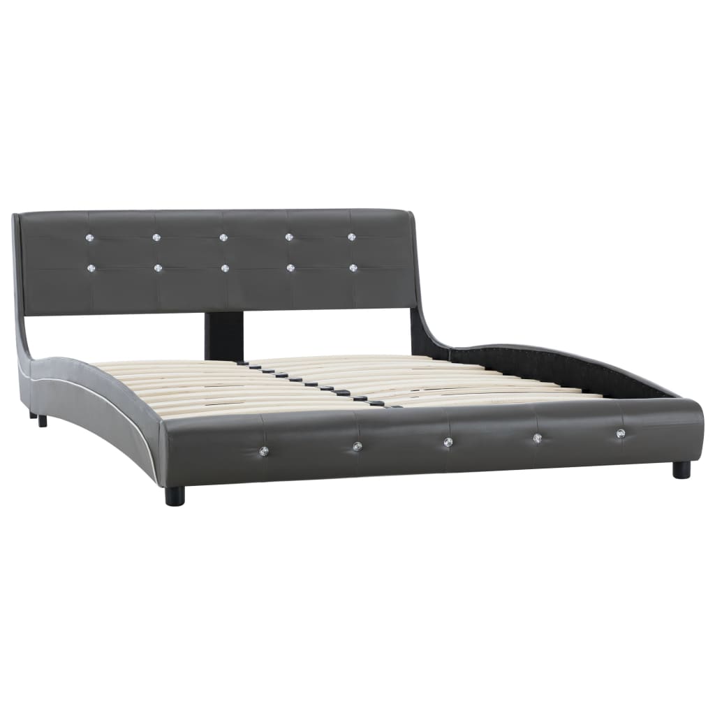 Bed met matras kunstleer 140x200 cm