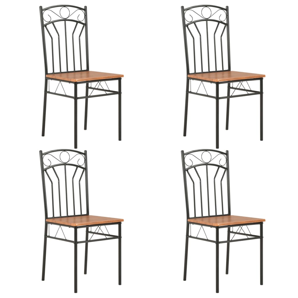 Chaises de salle à manger 2 pcs MDF marron