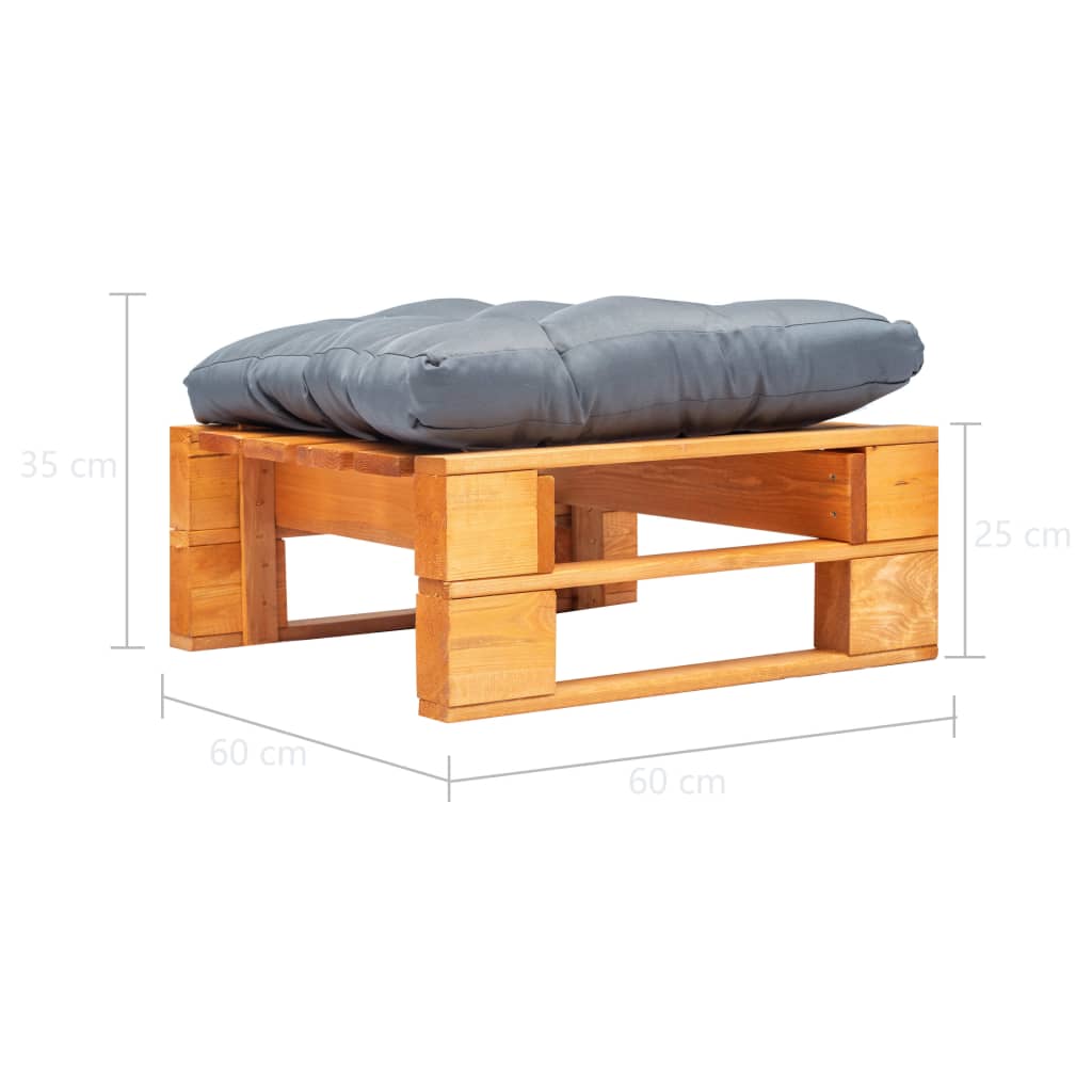 Tabouret de jardin avec coussin en bois de palette