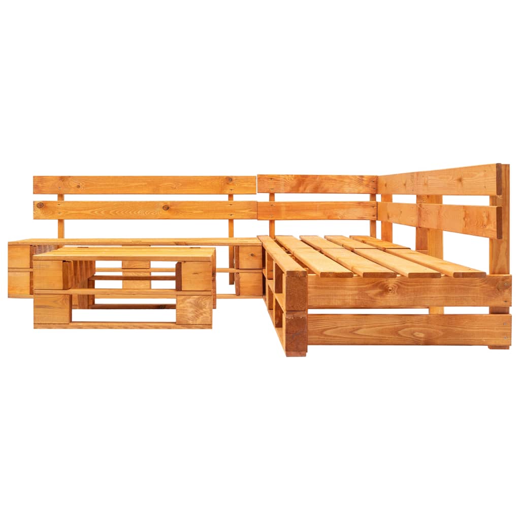 4-delige Loungeset pallet hout